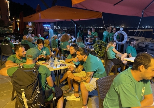 Re-living the race, stroke by stroke.