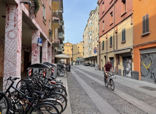 Via del Pratello - quiet now but it's a very different story at night.