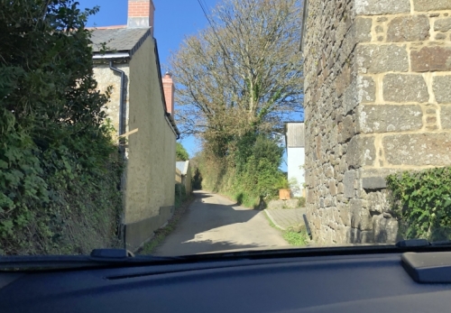 The odd stone wall or rangy hedgerow, and constant blind corners, add to the excitement. But after driving in Italy, Cornwall didn't seem too bad!