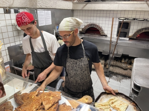 When I told the manager the story of Elio's mother having come here as a girl, he was  proud, and moved. It meant a lot to him. La Pia is essentially unchanged in 130 years, he said. Elio’s mother ate food cooked in those brick ovens. Incredible, isn’t it?