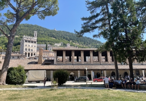 Gubbio, which stands on the side of a mountain in the Apennines, is one of the most 'intact' medieval towns in Italy.