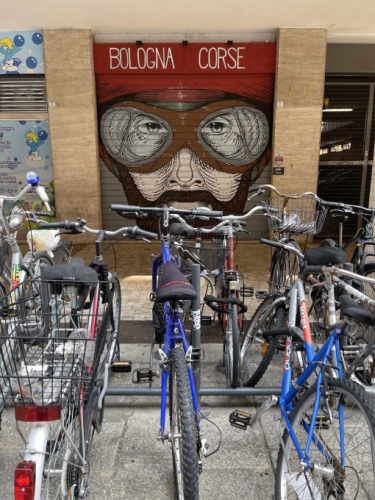 The headquarters of Bologna Corse, a biennial hill-race for antique cars.
