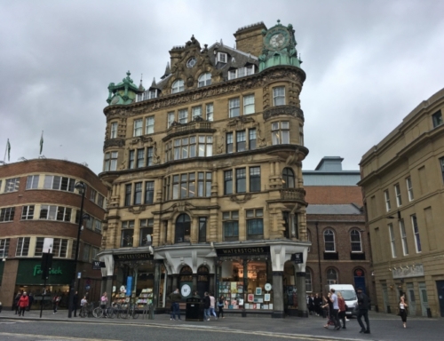 The wonderful Emerson Chambers building (1903), now home to a Waterstones' bookshop
