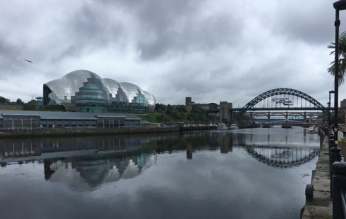 Newcastle's fabulous concert venue, The Sage Gateshead, beside the Tyne River