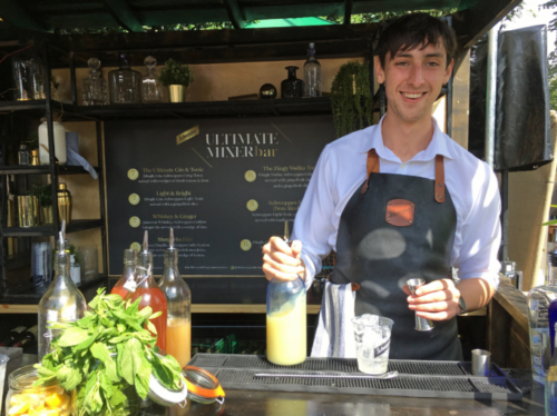 Fionn making cocktails (when he's not making music at college)