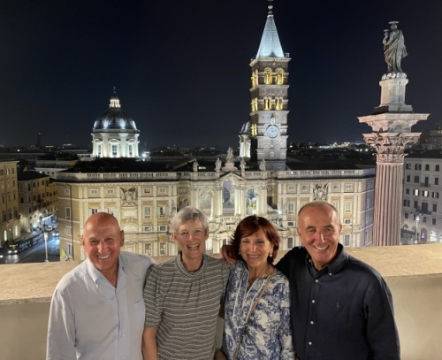 Dinner was at a rooftop restaurant in Rione Monti, overlooking the Basilica Santa Maria Maggiore.