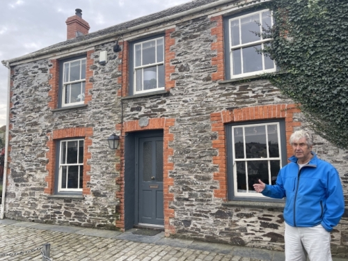 Some, like Dave our tour guide, say the filming caused no disruption whatsoever. Others would disagree. Here Dave is showing us Doc Martin's house and surgery. The property is listed on Airbnb and you can pay to stay in it.