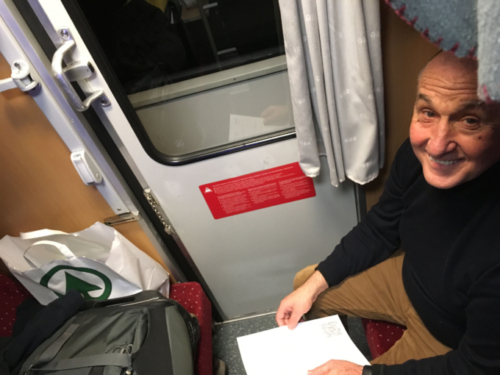 Is there space for them somewhere in that overnight sleeper compartment? (Yes, on the seat) :)