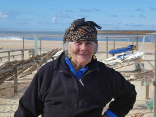 A Nazarena, one of the women who sell dried fish along the seafront in the town of Nazaré
