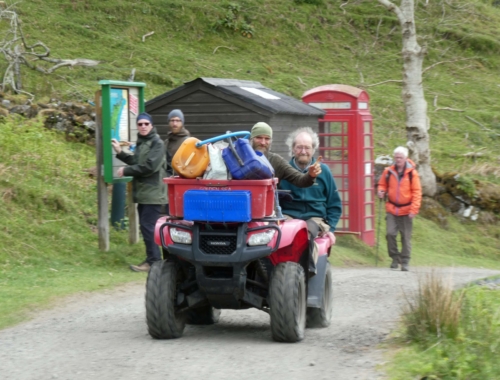 We waited for the ferry with a lovely couple who'd lived on the island for many years; their son lives there now with his family and when we landed he was at the dock to pick up his parents 
