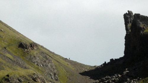 The people on the track ahead give you an idea of the size of those rocks