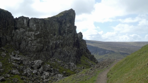 We were going well until one wrong turn led us up to the top of this outcrop; it doesn't look like much but I was ready to call in the rescue chopper!
