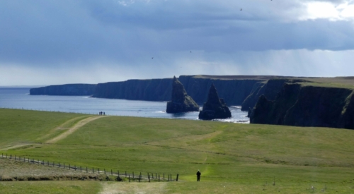 Duncansby Stacks, sea stacks right at the tip of Scotland's north-east coast 