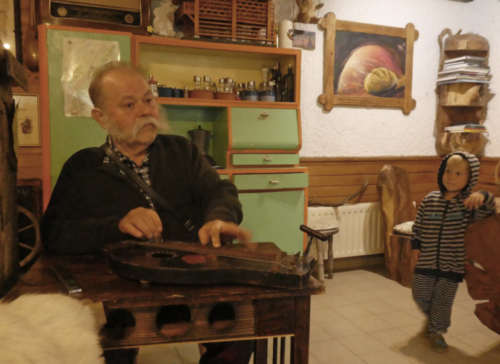 This great little boy listened and learned as his grandfather, Ivan, played traditional folk songs on an alpine zither made by Ivan's father