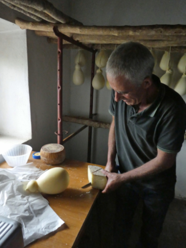 The best cheese we tasted came from this little hut in the middle of the Campo Imperatore plateau in Abruzzo (step around the chooks to get inside) :)