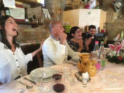 During our four days together in Montegridolfo there were lots of laughs