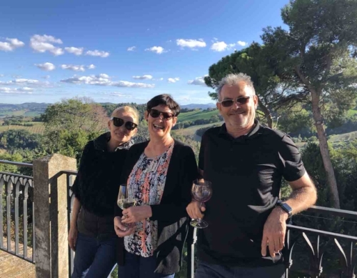 The spot where this photo - with my beautiful sister and brother - was taken in 2018.