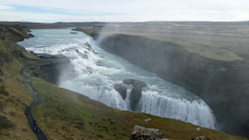 The mighty Gullfoss waterfall on the Hvítá River 