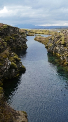In the park's Silfra fissure it's possible to swim between the two plates; that water is about 2C