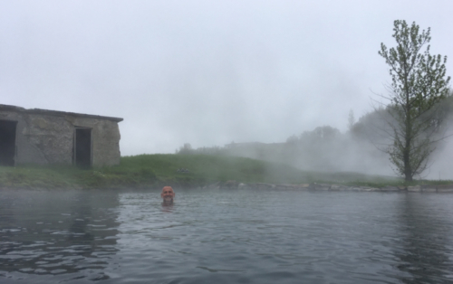 In other places the water temperature is more manageable - between 34C and 40C; just right for a dip