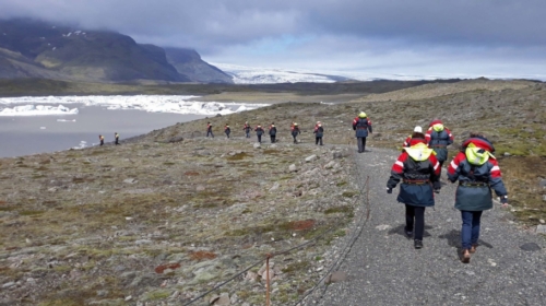 It's possible to take a boat tour in some of the glacial lagoons; we joined this one at Fjallsárlón 