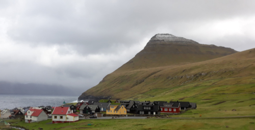 Our destination was the village of Gjógv, where we met our pretty young friend :)
